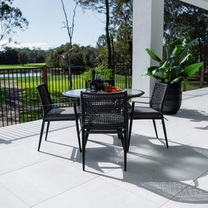 best-outdoor-furniture-Vienna Rope Coventry - 5pce (105x105) - White/Grey Outdoor Dining Set #color_BLACK