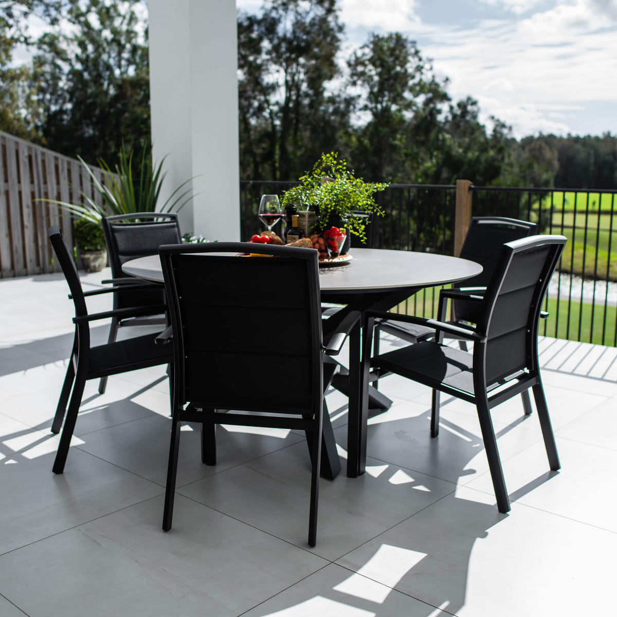 best-outdoor-furniture-Shelby Malibu Round - 7pce (150x150) - Outdoor Dining Set #color_BLACK