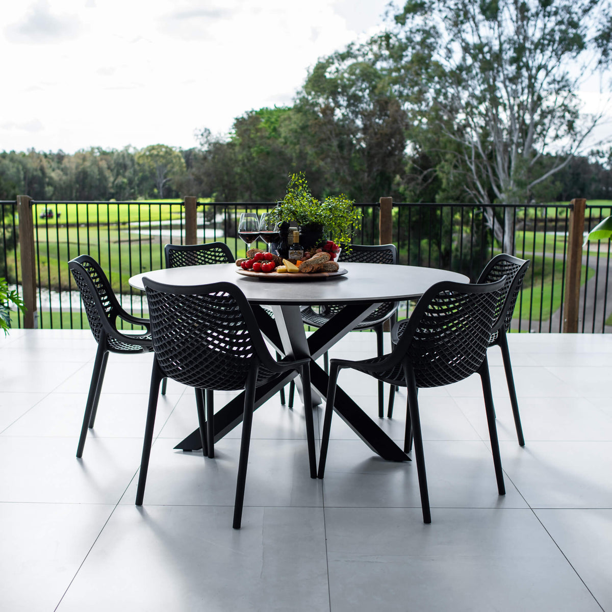 best-outdoor-furniture-Roma Malibu Round - 7pce (150x150) - Outdoor Dining Set #color_BLACK