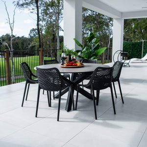 best-outdoor-furniture-Roma Malibu Round - 7pce (150x150) - Outdoor Dining Set #color_BLACK