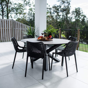 best-outdoor-furniture-Roma Malibu Round - 7pce (150x150) - Outdoor Dining Set #color_BLACK