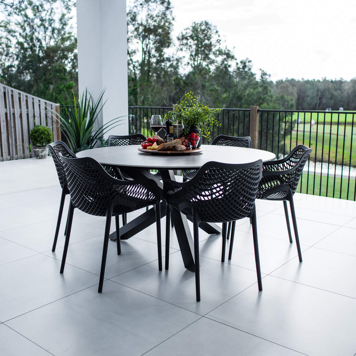 best-outdoor-furniture-Roma XL Malibu Round - 7pce (150x150) - Outdoor Dining Set #color_BLACK