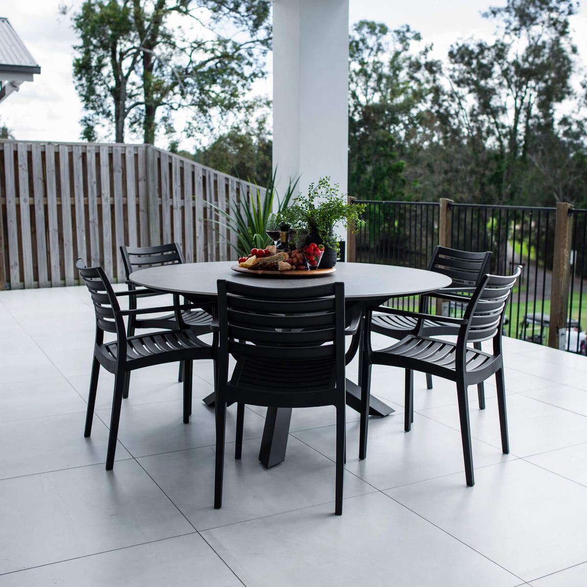 best-outdoor-furniture-Apollo XL Malibu Round - 7pce (150x150) - Outdoor Dining Set #color_BLACK