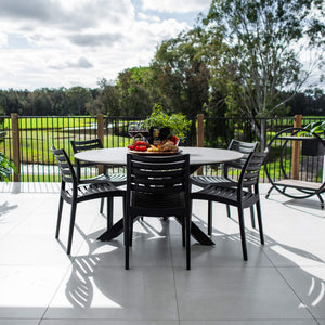 best-outdoor-furniture-Apollo Malibu Round - 7pce (150x150) - Outdoor Dining Set #color_BLACK