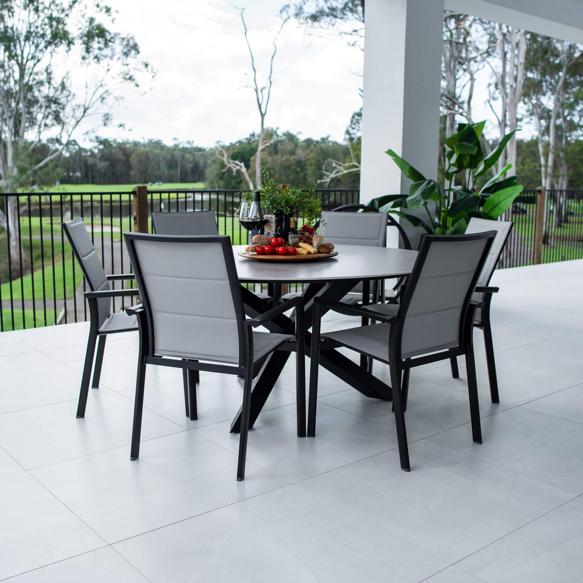 best-outdoor-furniture-Margot Malibu Round - 7pce (150x150) - Outdoor Dining Set #color_BLACK