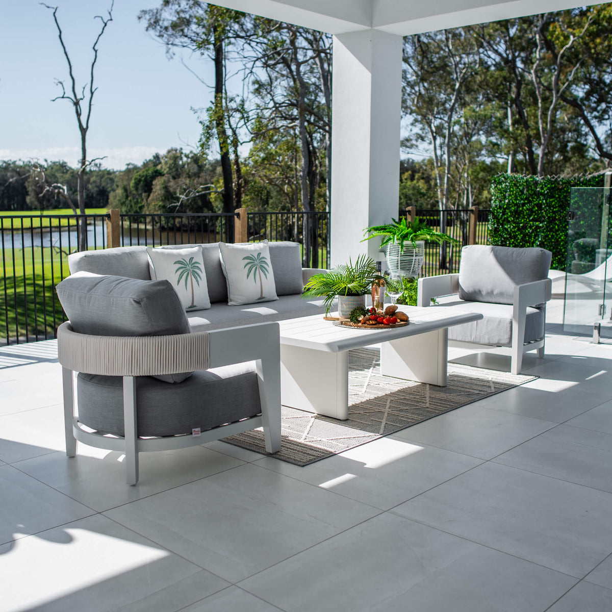 best-outdoor-furniture-Marina 3 - 4pce - Outdoor Lounge Setting #color_WHITE-GREY