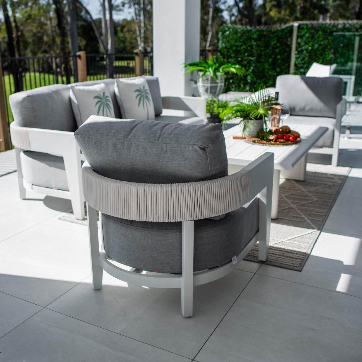 best-outdoor-furniture-Marina 3 - 4pce - Outdoor Lounge Setting #color_WHITE-GREY