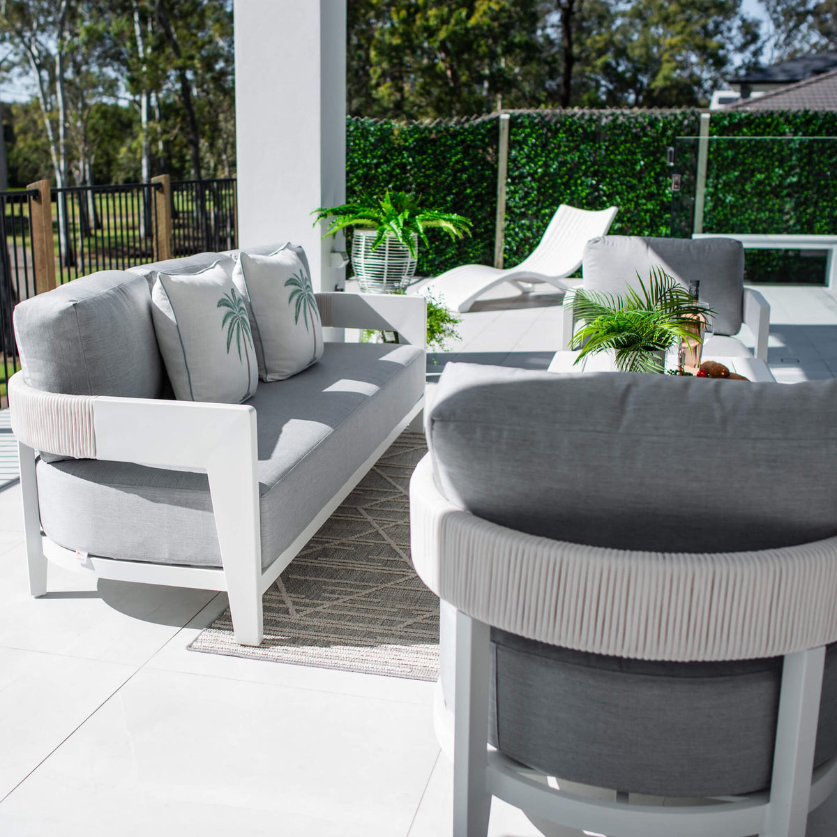best-outdoor-furniture-Marina 3 - 4pce - Outdoor Lounge Setting #color_WHITE-GREY