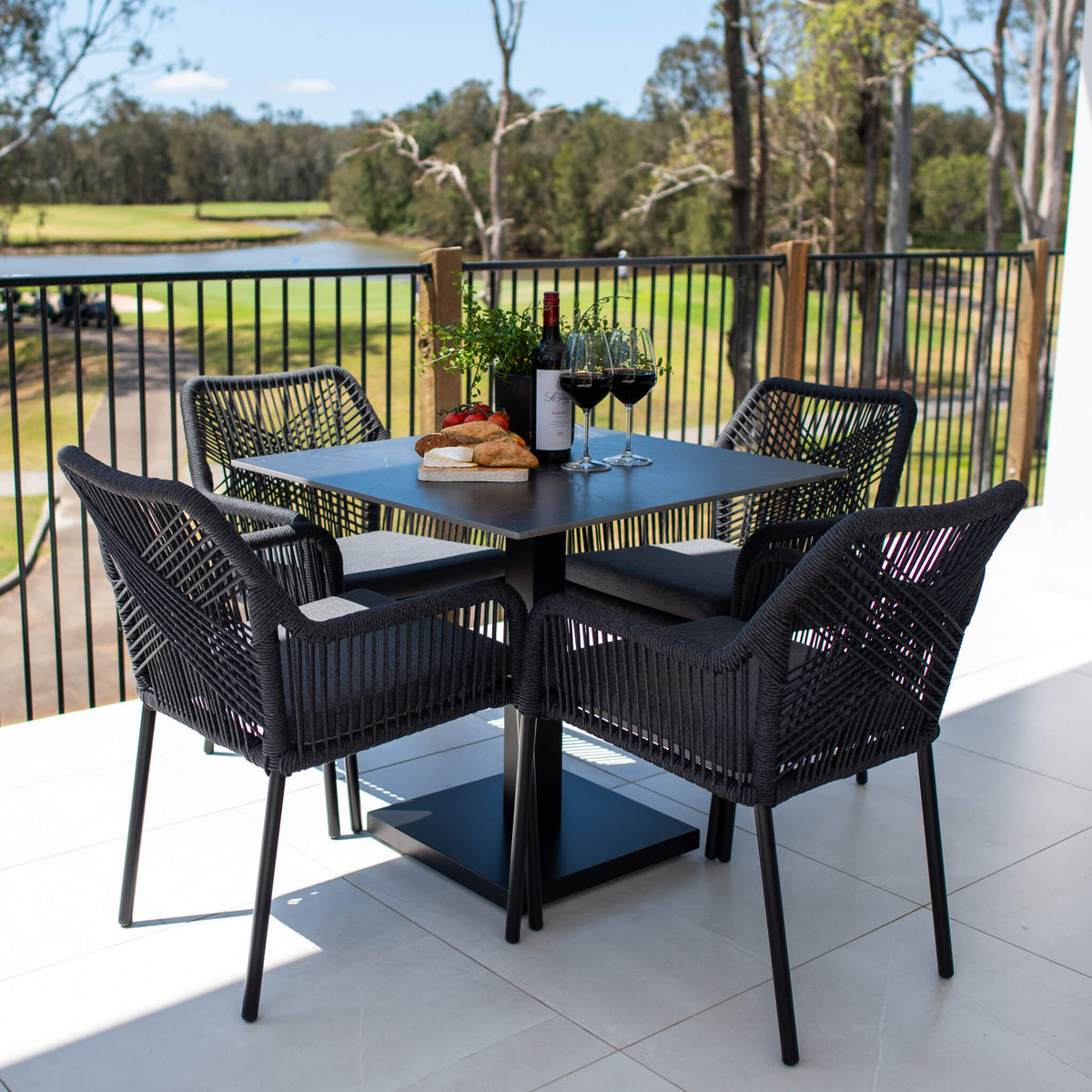 Bella Rope Lennox - 5pce (80x80) - Outdoor Dining Set