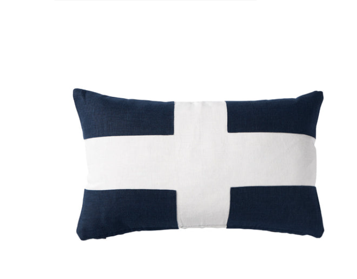 Linen Riva Navy - Indoor Cushion (30 x 50)