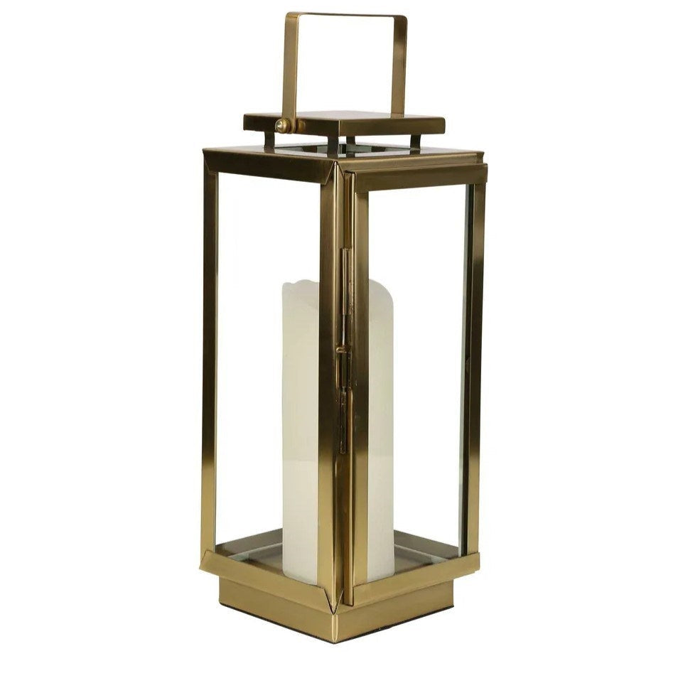 Amalfi Gold Hurricane Lantern Large