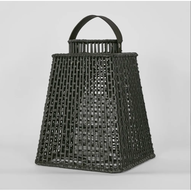 best-outdoor-furniture-Eden Rattan Lantern Square Black
