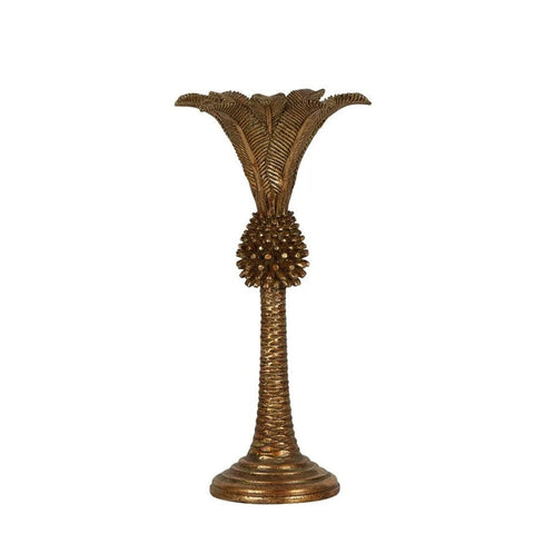 Golden Palm Tree Candle Holder