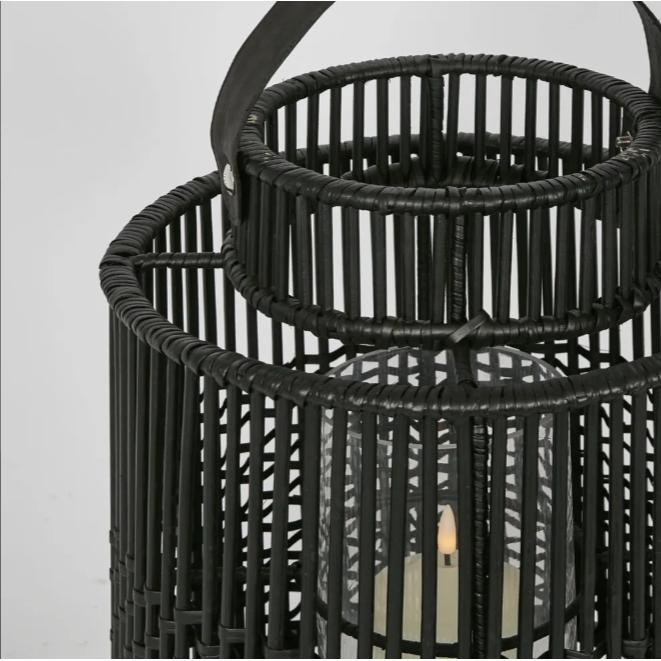 best-outdoor-furniture-Kyra Rattan Lantern Black