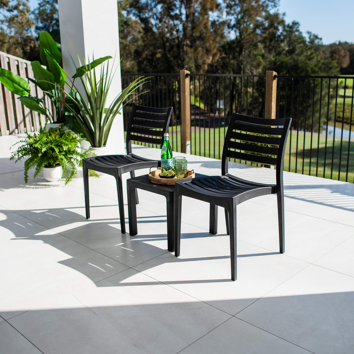 best-outdoor-furniture-Apollo Bali - 3pce - Outdoor Bistro Set #color_BLACK