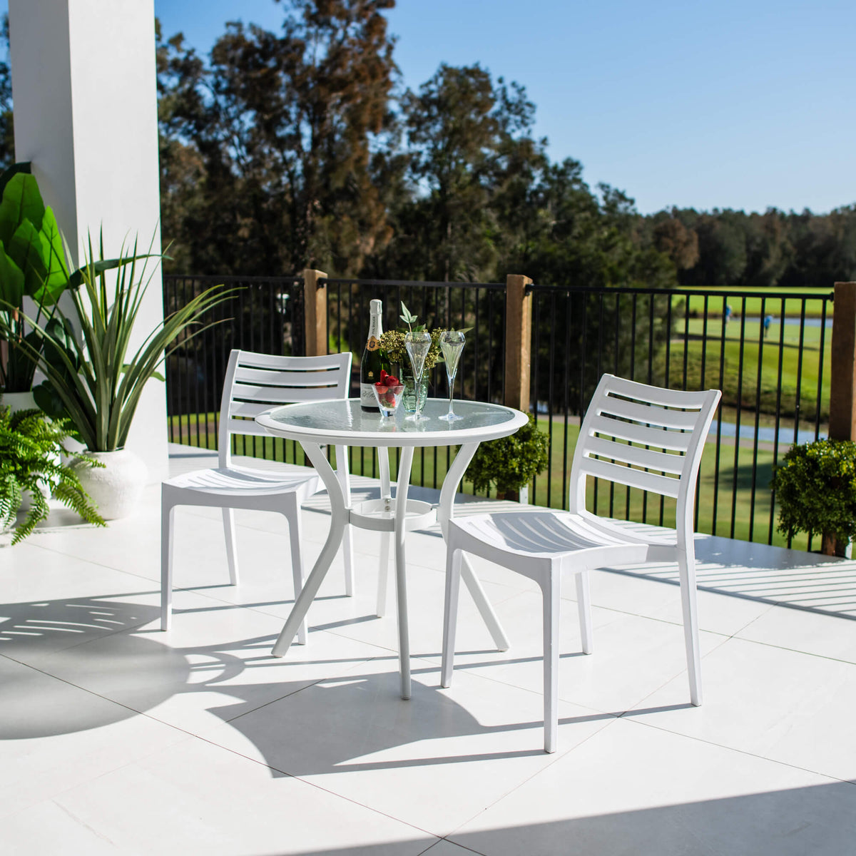 best-outdoor-furniture-Apollo Coventry - 3pce - Outdoor Bistro Set #color_WHITE
