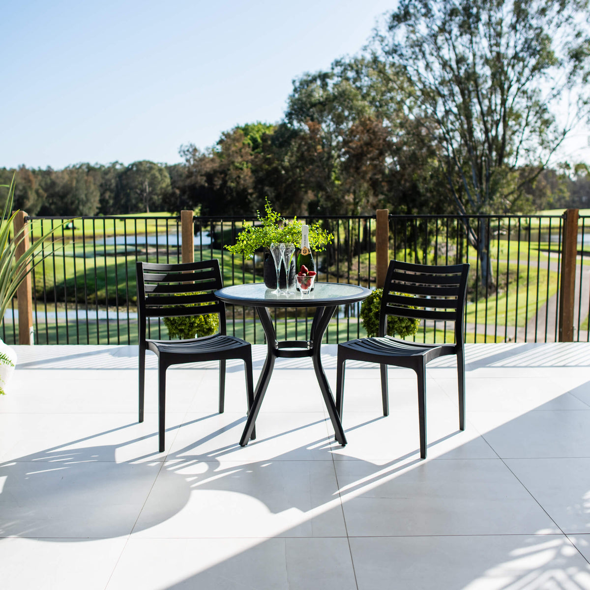 best-outdoor-furniture-Apollo Coventry - 3pce - Outdoor Bistro Set #color_BLACK