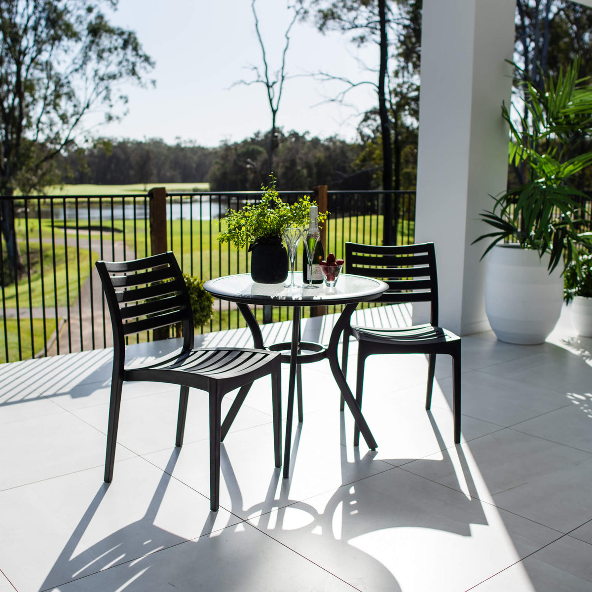 best-outdoor-furniture-Apollo Coventry - 3pce - Outdoor Bistro Set #color_BLACK