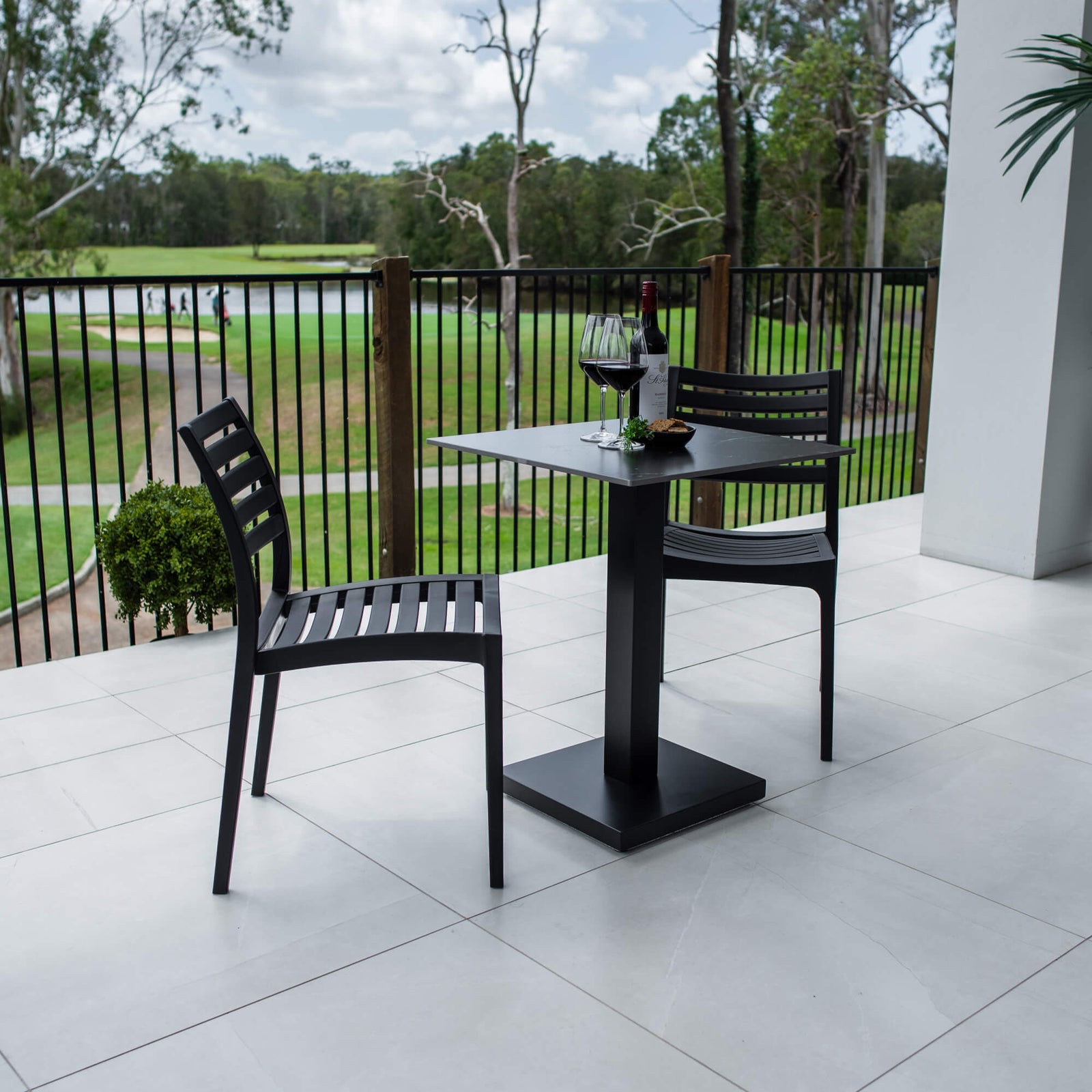 best-outdoor-furniture-Apollo Lennox - 3pce (60x60) - Outdoor Bistro Set - Outdoor Dining Set #color_BLACK