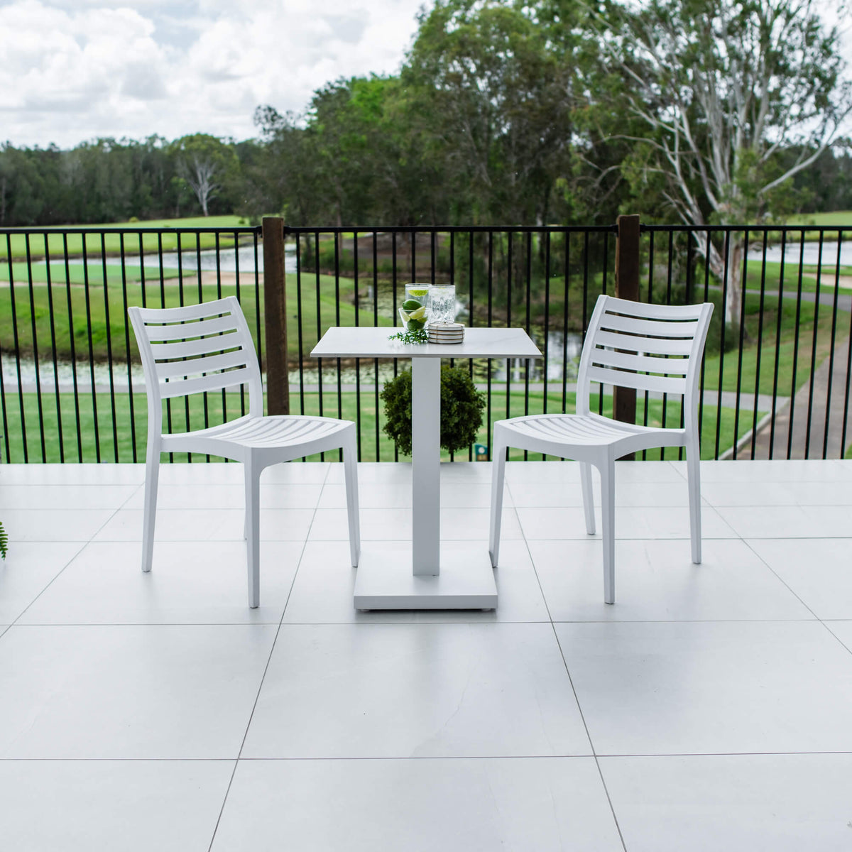 Apollo Lennox - 3pce (60x60) - Outdoor Bistro Set - Outdoor Dining Set