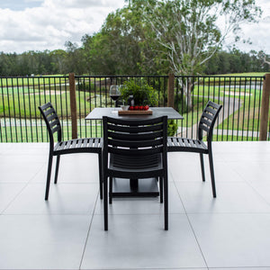 best-outdoor-furniture-Apollo Lennox - 5pce (80x80) - Outdoor Bistro Set - Outdoor Dining Set #color_BLACK