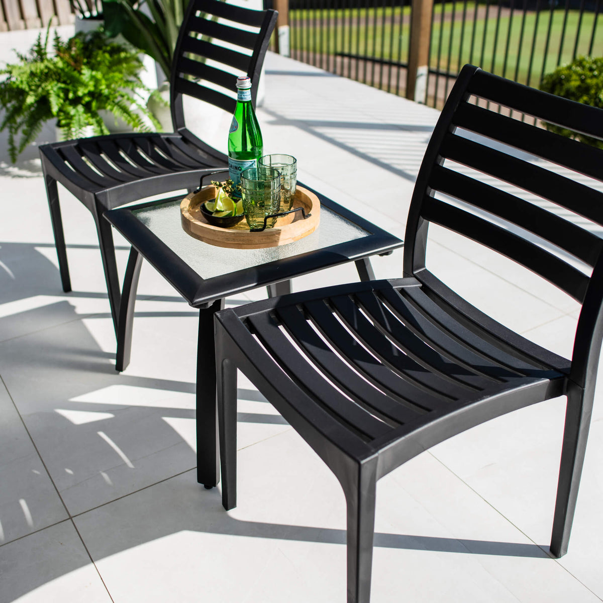 best-outdoor-furniture-Apollo Shelby - 3pce - Outdoor Bistro Set #color_BLACK