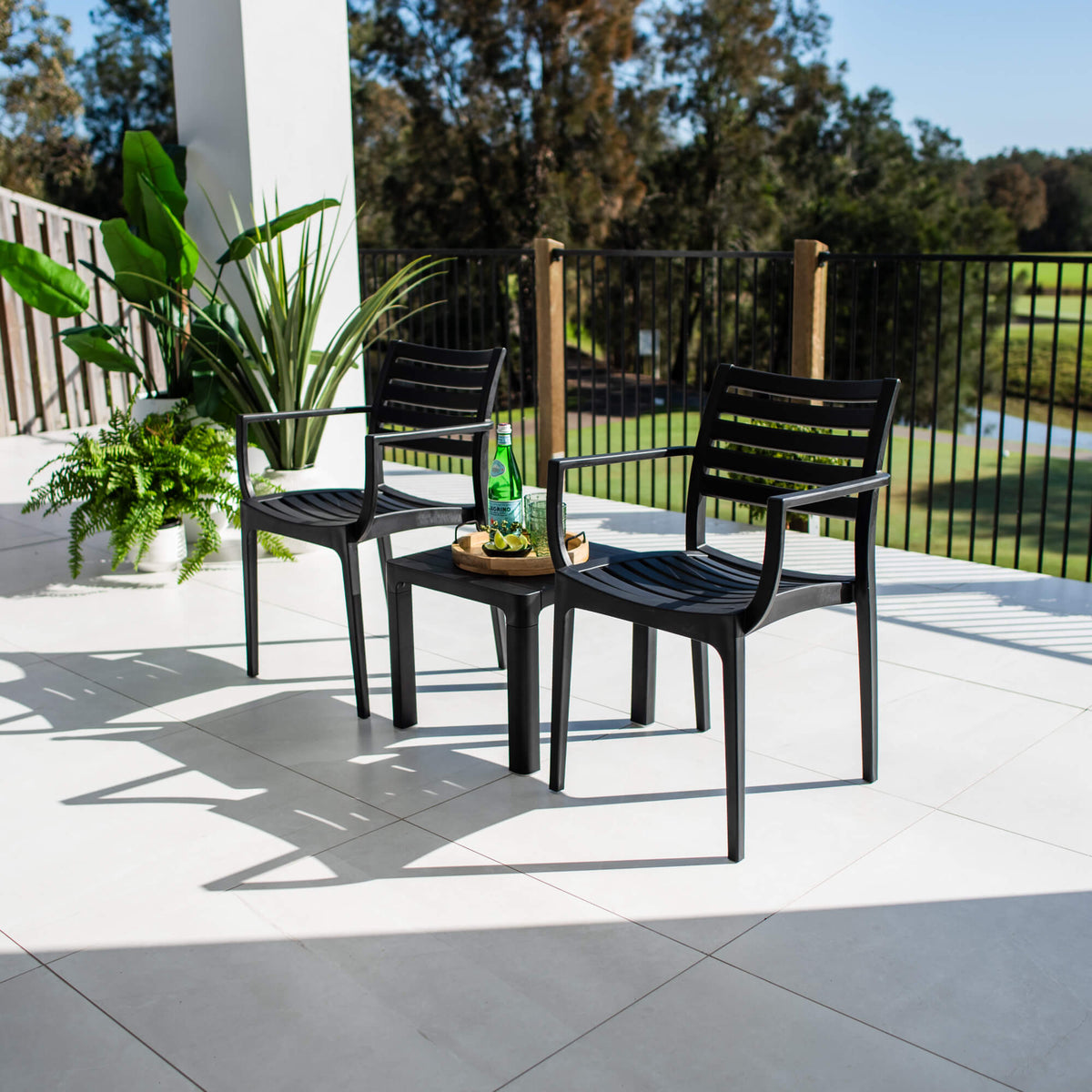 best-outdoor-furniture-Apollo XL Bali - 3pce - Outdoor Bistro Set #color_BLACK