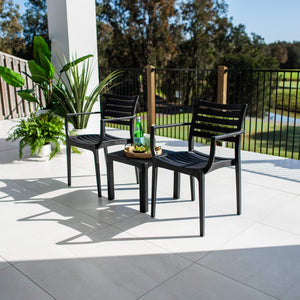 best-outdoor-furniture-Apollo XL Bali - 3pce - Outdoor Bistro Set #color_BLACK