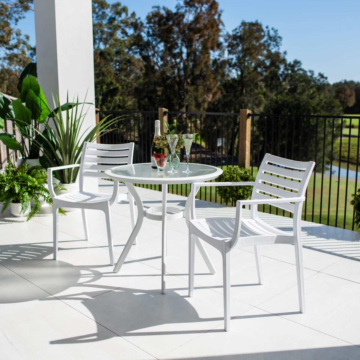 best-outdoor-furniture-Apollo XL Coventry - 3pce - Outdoor Bistro Set #color_WHITE