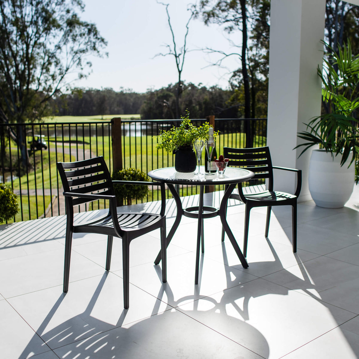 best-outdoor-furniture-Apollo XL Coventry - 3pce - Outdoor Bistro Set #color_BLACK