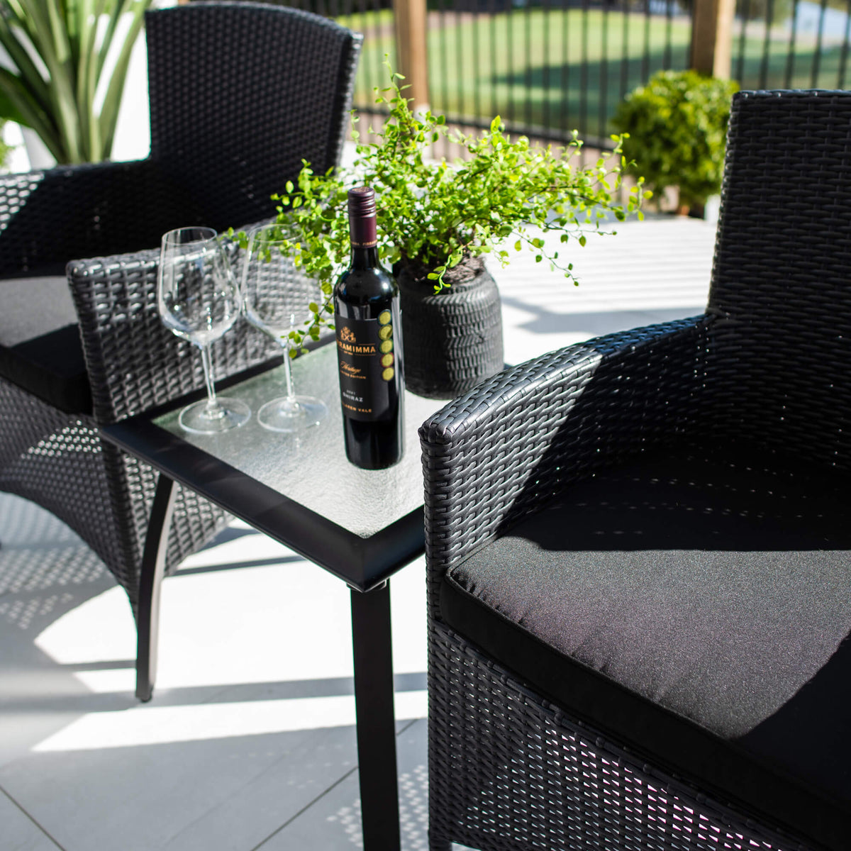 best-outdoor-furniture-Aspen Shelby - 3pce - Outdoor Bistro Set #color_BLACK