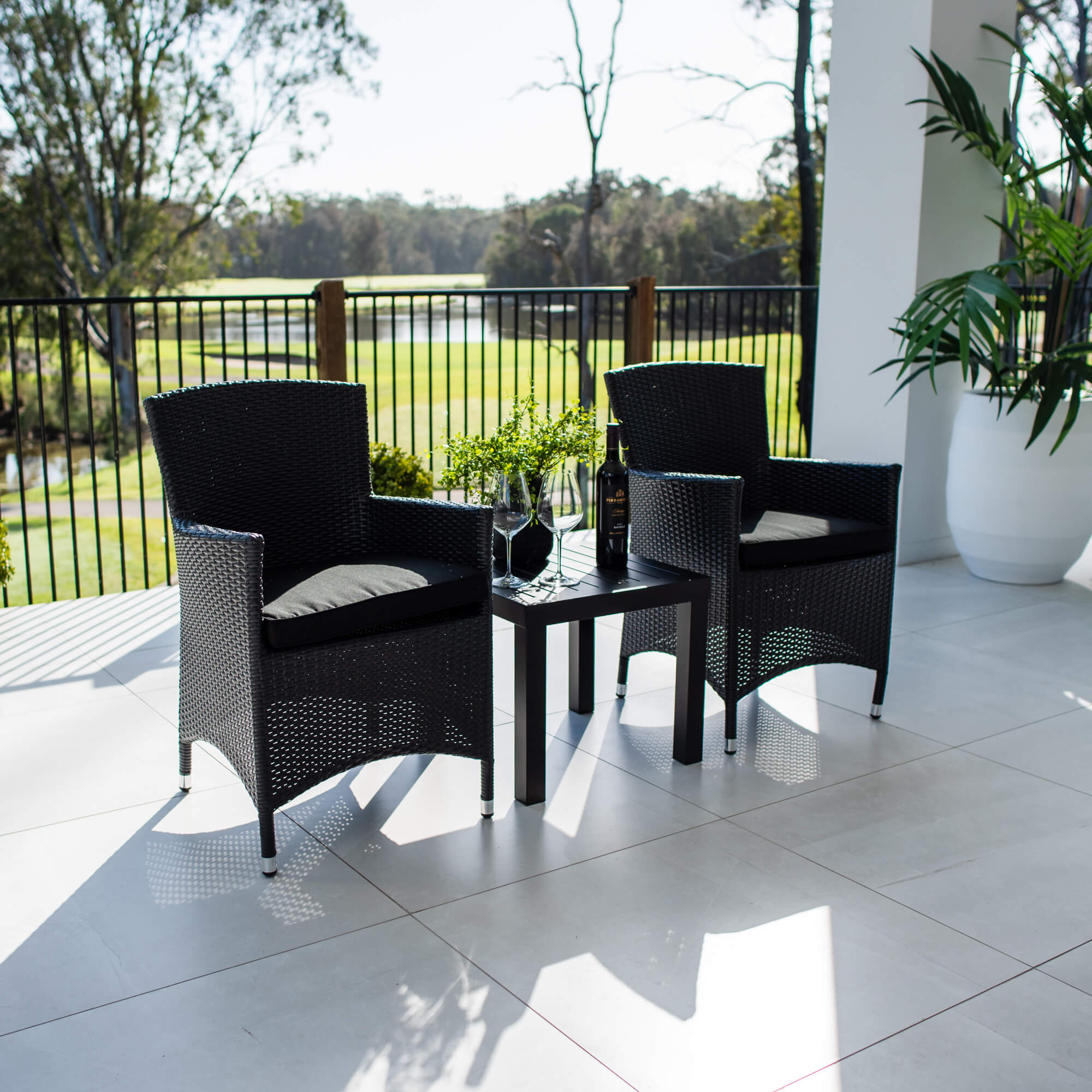 best-outdoor-furniture-Aspen Slat - 3pce - Outdoor Bistro Set #color_BLACK