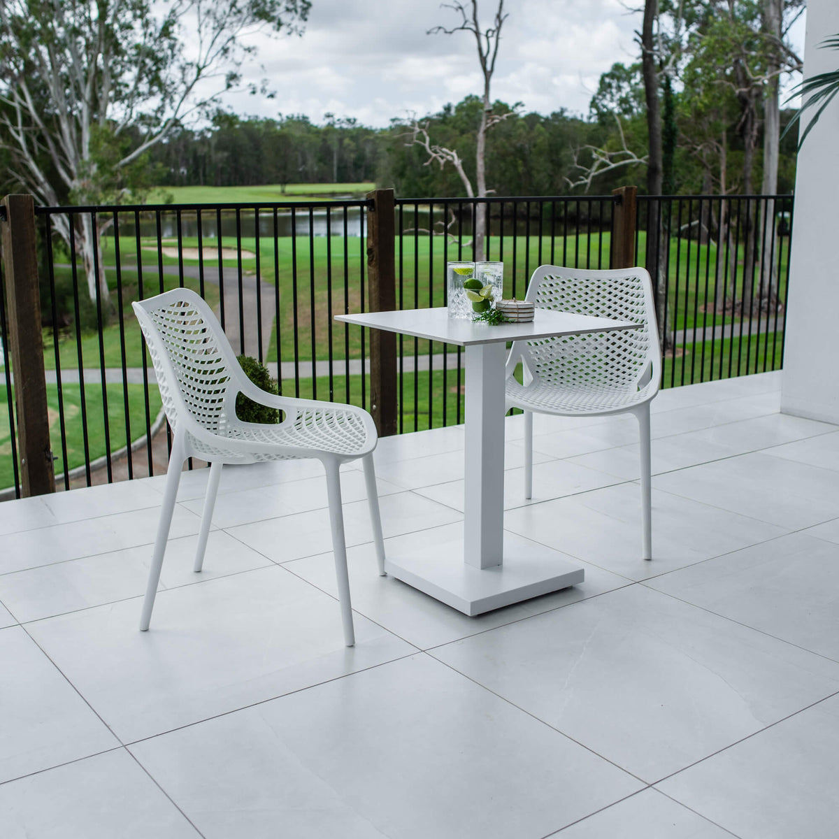 best-outdoor-furniture-Roma Lennox - 3pce (60x60) - Outdoor Bistro Set- Outdoor Dining Set #color_WHITE