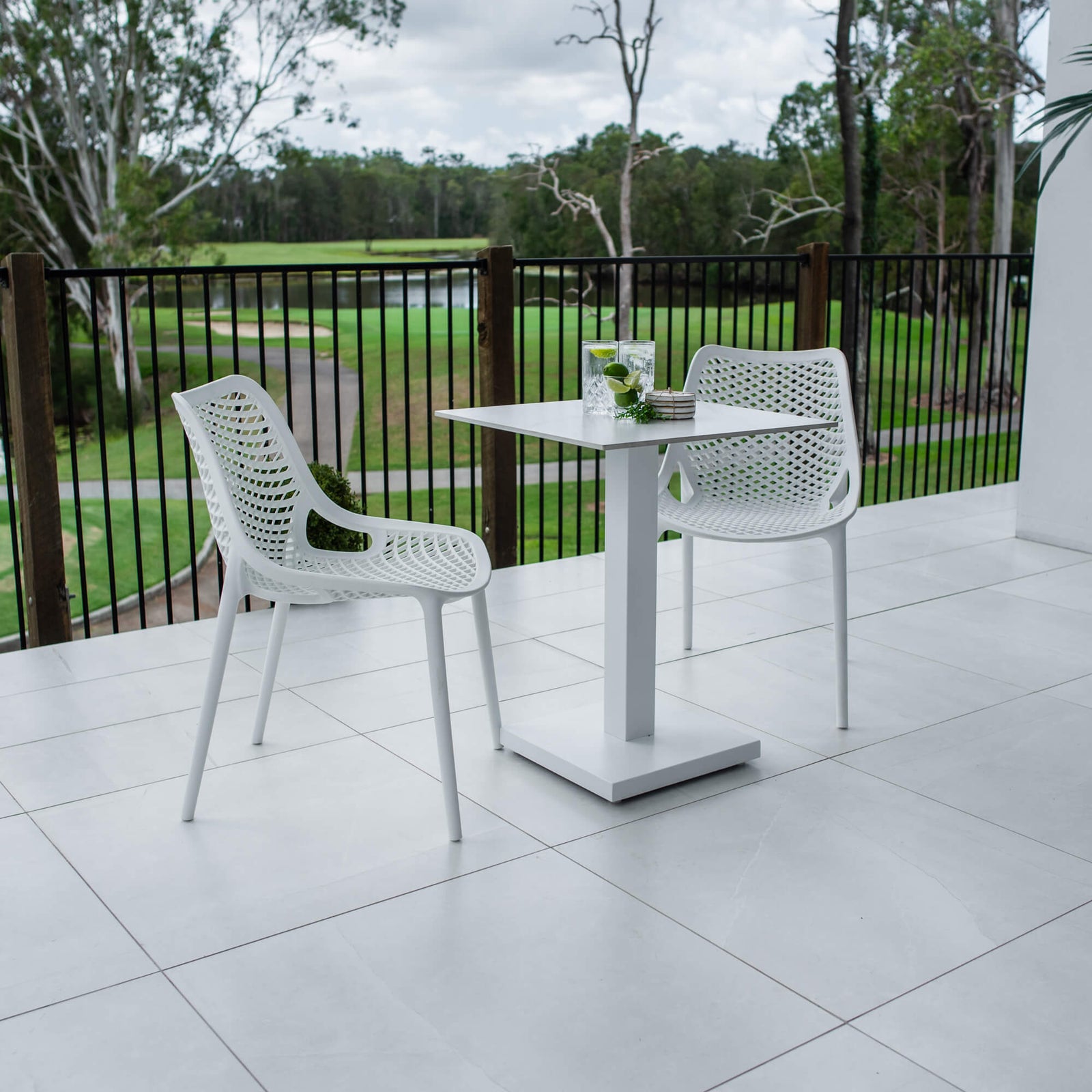 best-outdoor-furniture-Roma Lennox - 3pce (60x60) - Outdoor Bistro Set- Outdoor Dining Set #color_WHITE