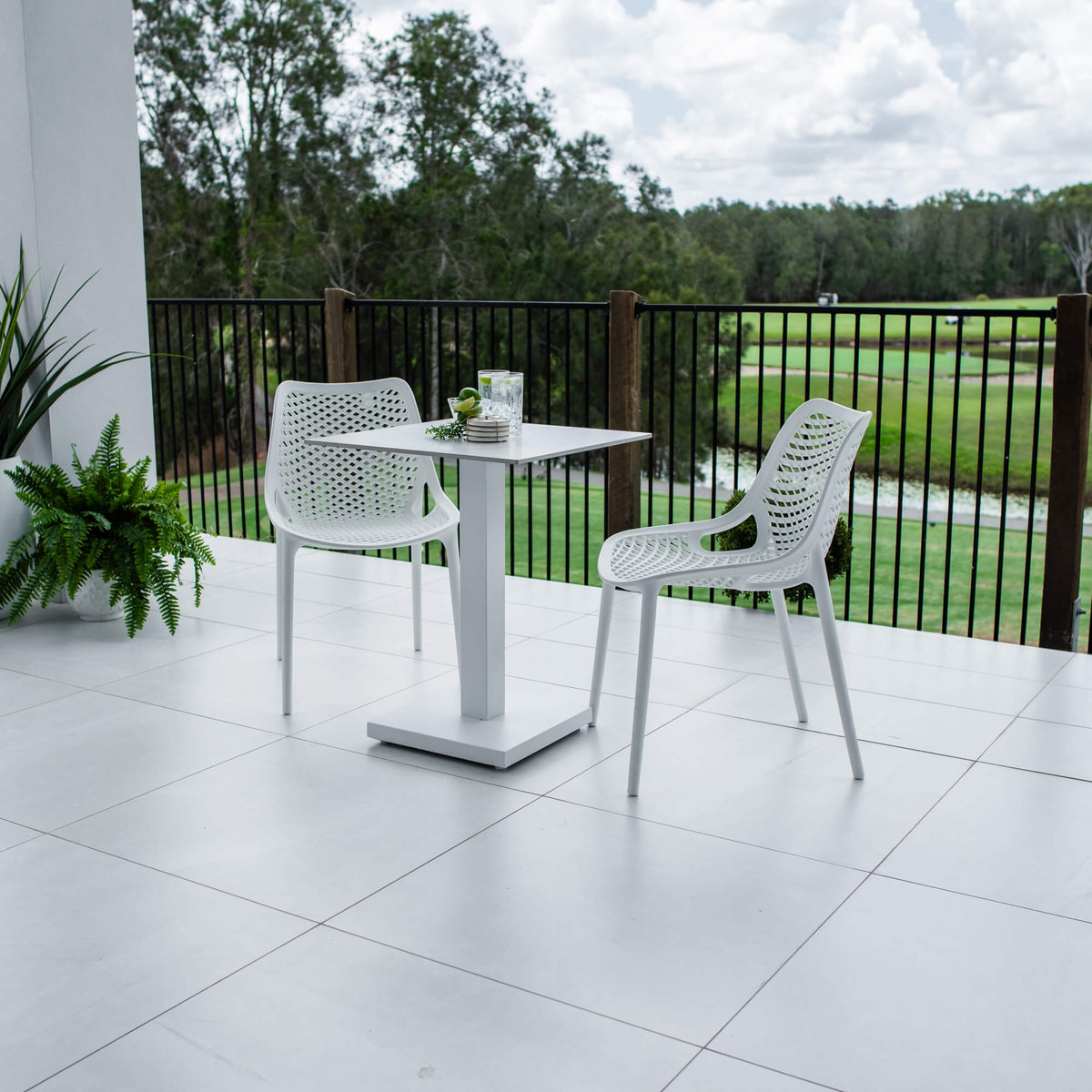 best-outdoor-furniture-Roma Lennox - 3pce (60x60) - Outdoor Bistro Set- Outdoor Dining Set #color_WHITE