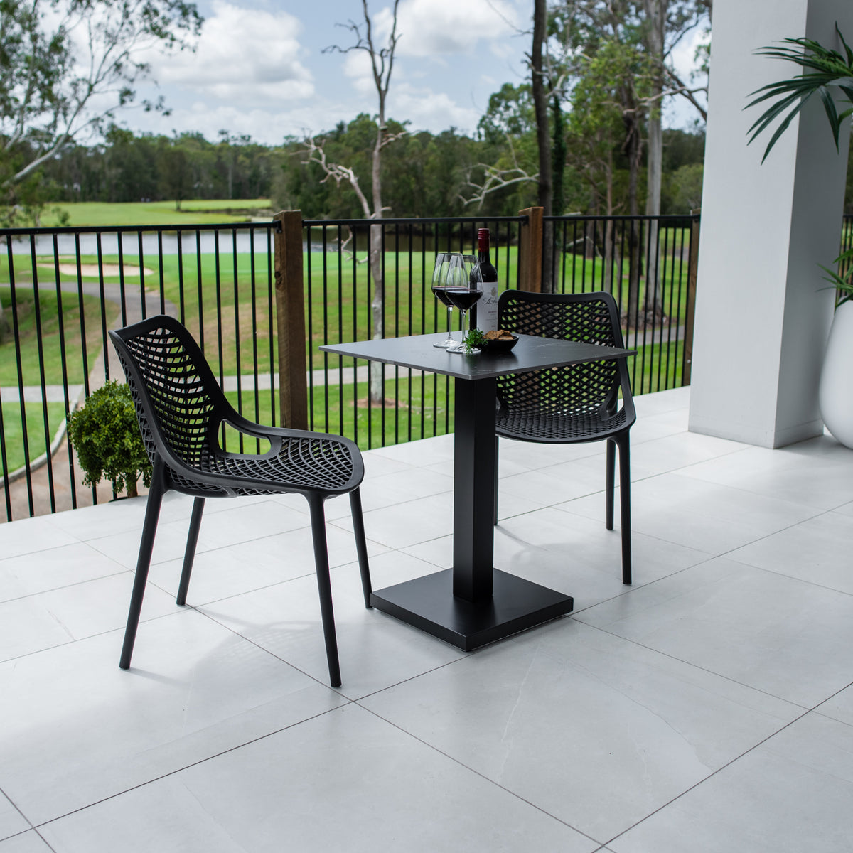 best-outdoor-furniture-Roma Lennox - 3pce (60x60) - Outdoor Bistro Set- Outdoor Dining Set #color_BLACK