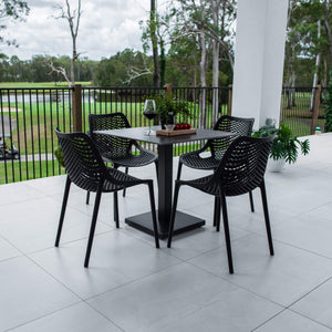 best-outdoor-furniture-Roma Lennox - 5pce (80x80) - Outdoor Bistro Set - Outdoor Dining Set #color_BLACK