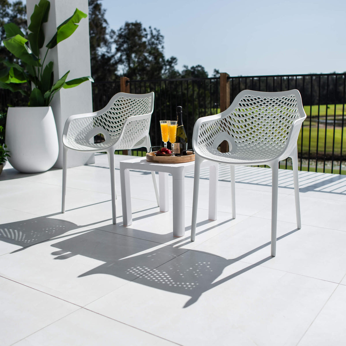 best-outdoor-furniture-Roma XL Bali - 3pce - Outdoor Bistro Set #color_WHITE