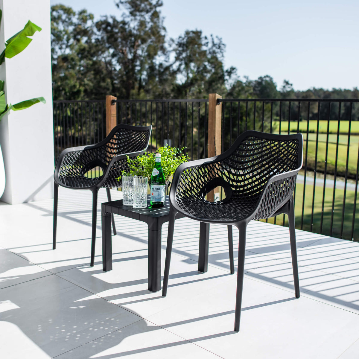 best-outdoor-furniture-Roma XL Bali - 3pce - Outdoor Bistro Set #color_BLACK