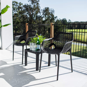 best-outdoor-furniture-Roma XL Bali - 3pce - Outdoor Bistro Set #color_BLACK