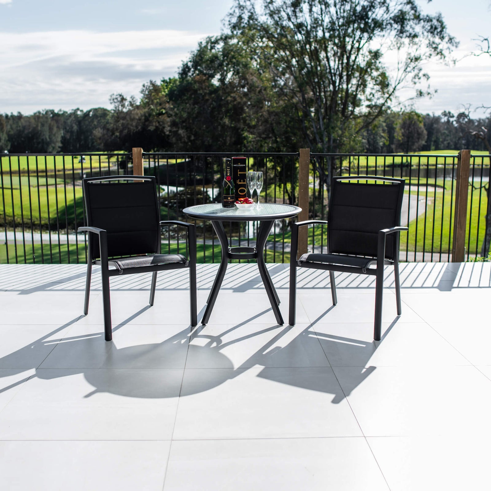 best-outdoor-furniture-Shelby Coventry - 3pce - Outdoor Bistro Set #color_BLACK