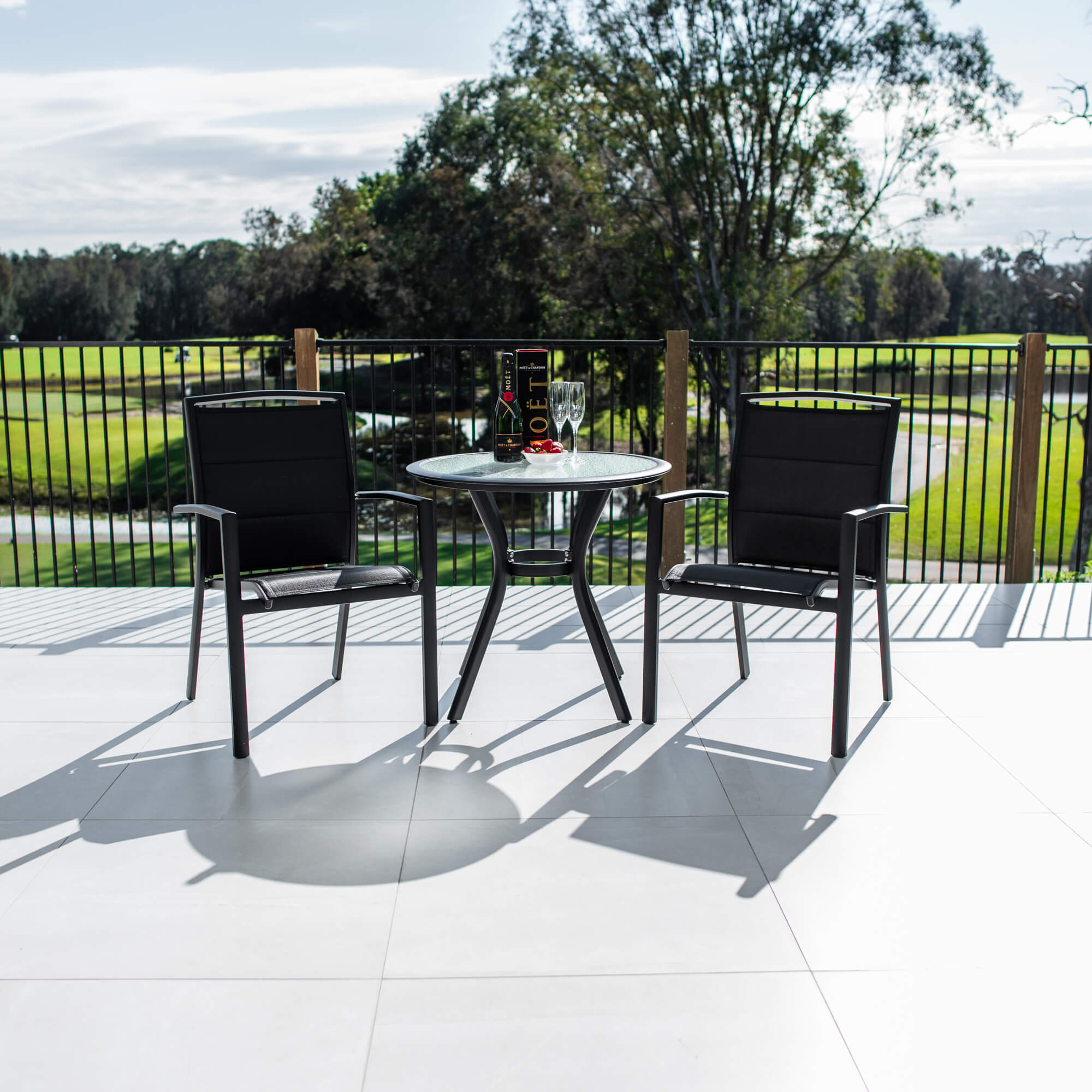 best-outdoor-furniture-Shelby Coventry - 3pce - Outdoor Bistro Set #color_BLACK