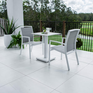 best-outdoor-furniture-Shelby Lennox - 3pce (60x60) - Outdoor Bistro Set - Outdoor Dining Set #color_WHITE