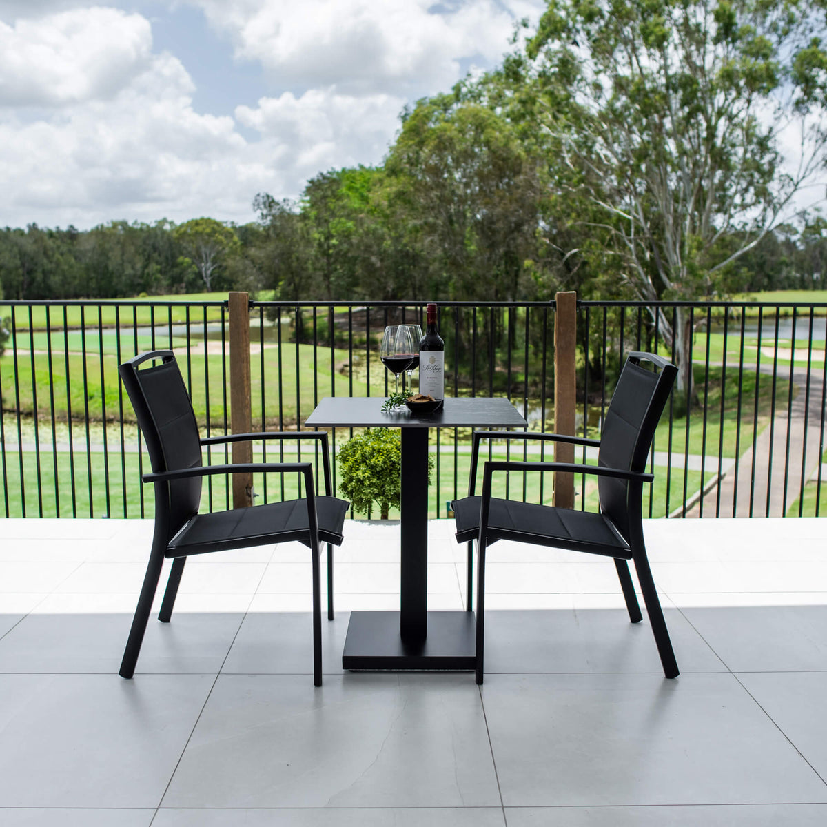 best-outdoor-furniture-Shelby Lennox - 3pce (60x60) - Outdoor Bistro Set - Outdoor Dining Set #color_BLACK