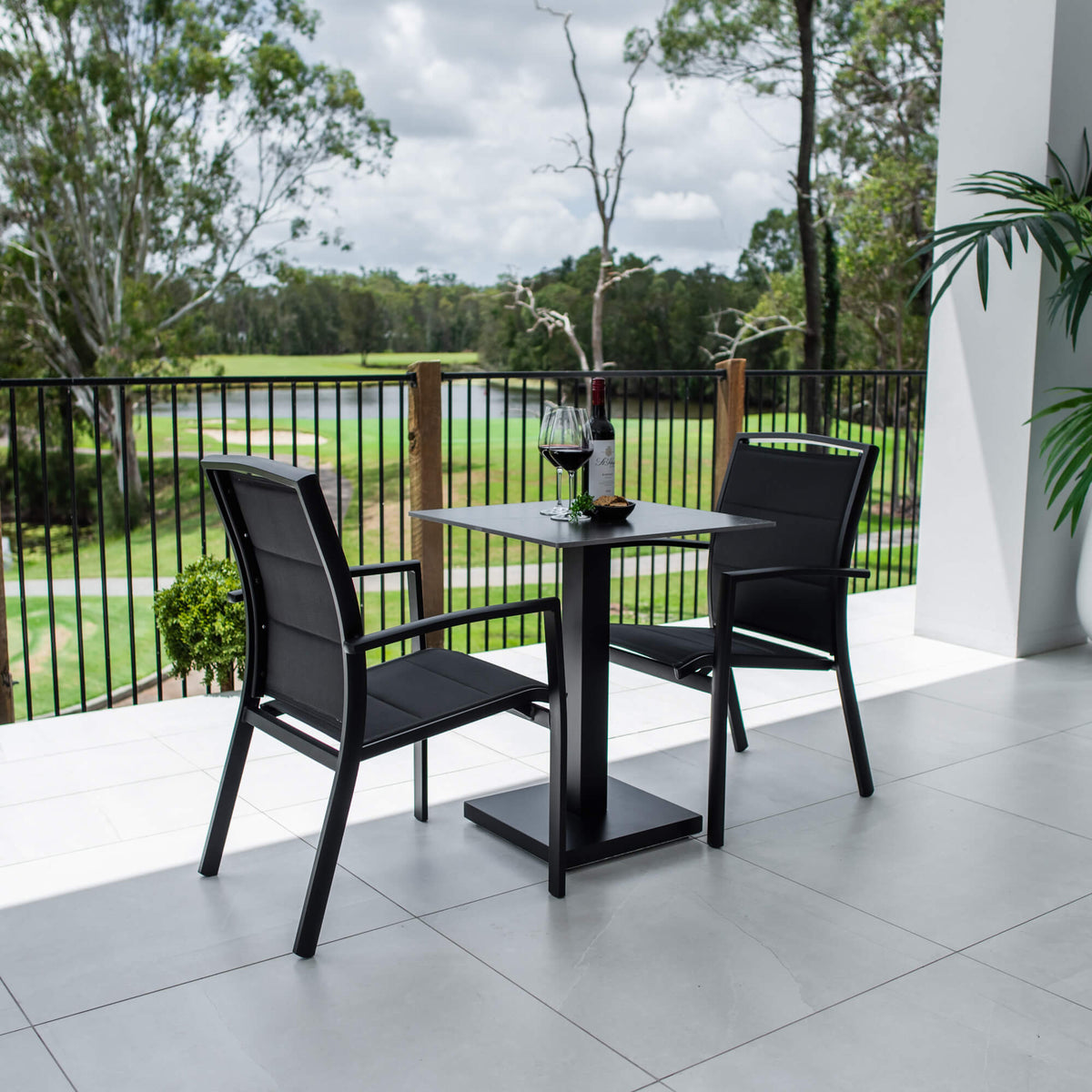 best-outdoor-furniture-Shelby Lennox - 3pce (60x60) - Outdoor Bistro Set - Outdoor Dining Set #color_BLACK