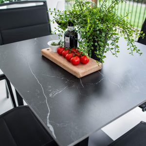 best-outdoor-furniture-Shelby Lennox - 5pce (80x80) - Outdoor Bistro Set - Outdoor Dining Set #color_BLACK