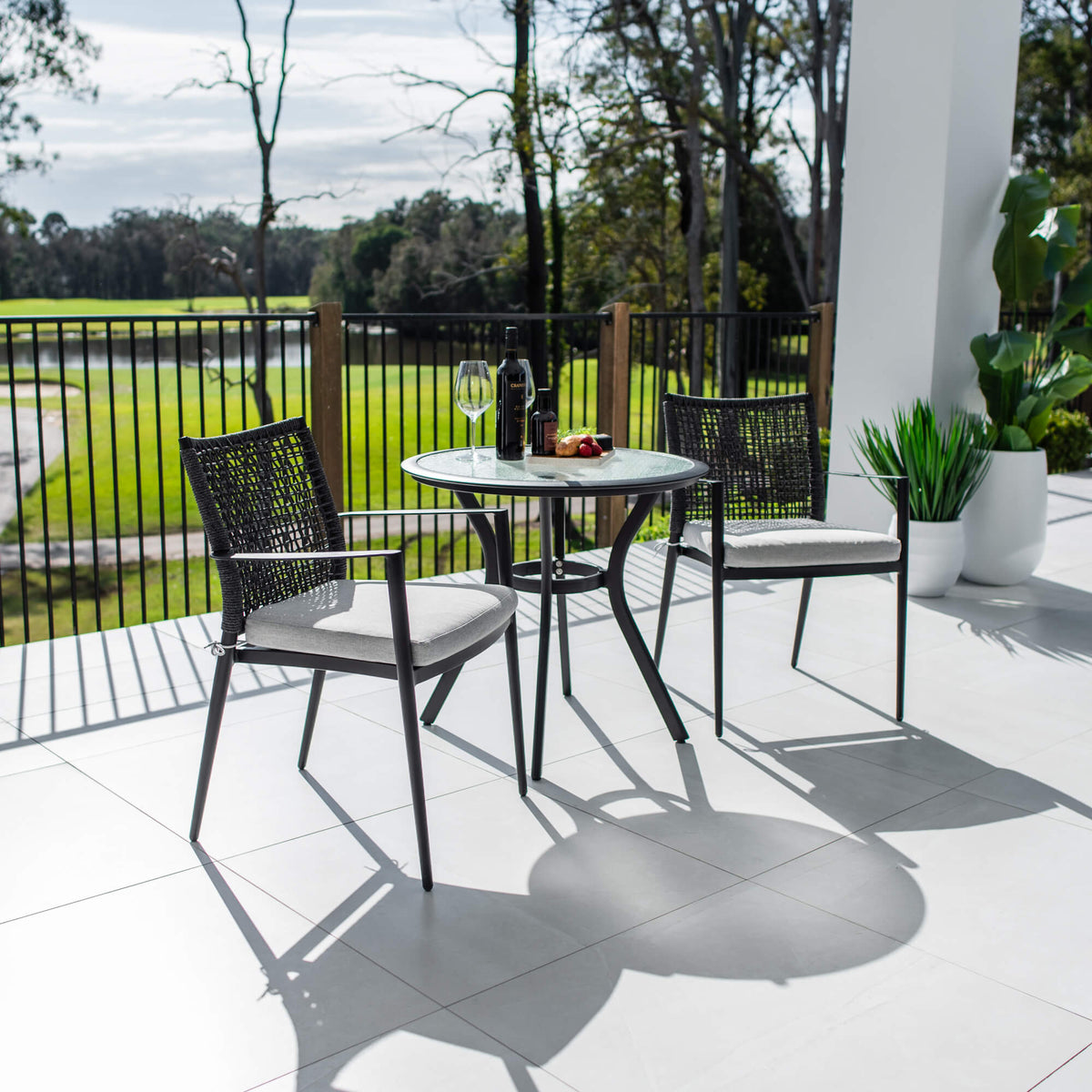 best-outdoor-furniture-Vienna Rope Coventry - 3pce  - Outdoor Bistro Set #color_BLACK