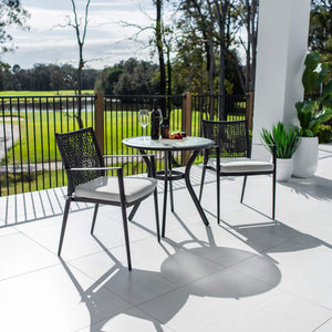 best-outdoor-furniture-Vienna Rope Coventry - 3pce  - Outdoor Bistro Set #color_BLACK