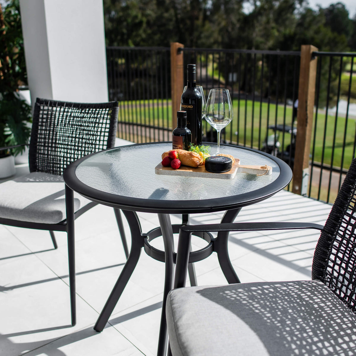 best-outdoor-furniture-Vienna Rope Coventry - 3pce  - Outdoor Bistro Set #color_BLACK