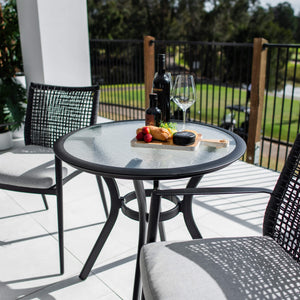 best-outdoor-furniture-Vienna Rope Coventry - 3pce  - Outdoor Bistro Set #color_BLACK